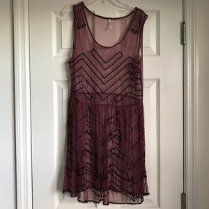 💛Free People Sheer Beaded Dress